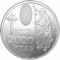 2000 pesetas 1999 - Xacobeo <font color=red>AGOTADA</font>